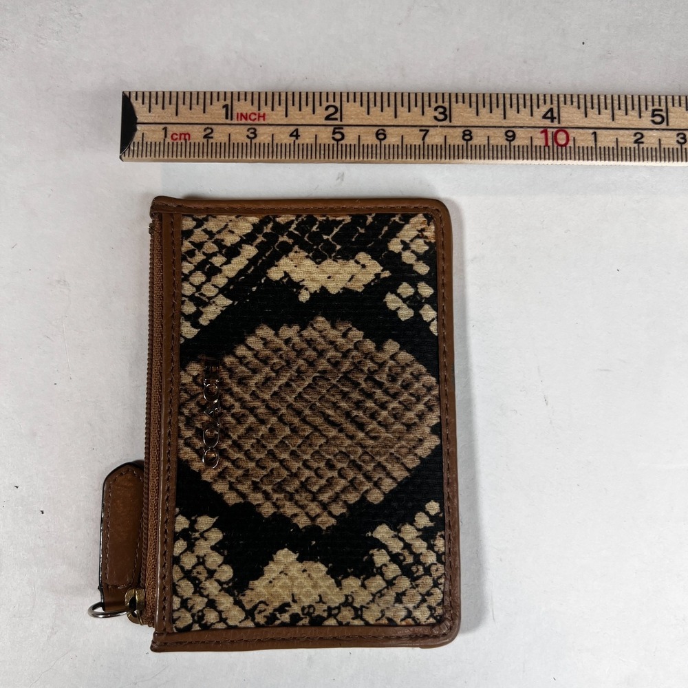 Coach Madison Brown Python Print Satin Wristlet L… - image 8